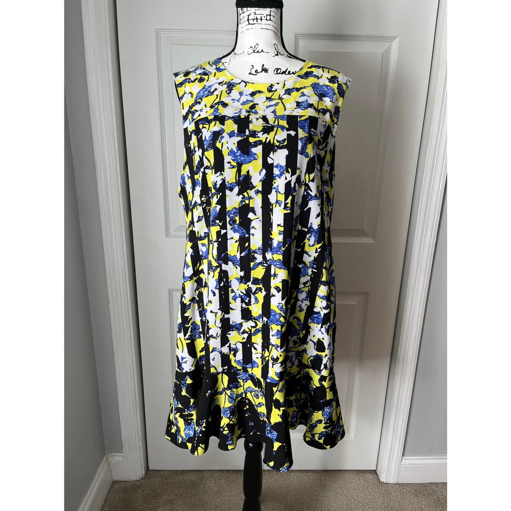 Peter Pilotto For Target Drop Waist Shift Dress floral/Striped Size XL
